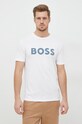 BOSS t-shirt bawełniany BOSS CASUAL biały 50481923