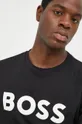 črna Bombažna kratka majica BOSS CASUAL