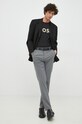BOSS t-shirt bawełniany BOSS CASUAL 50481923 czarny SS25