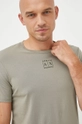 zielony Armani Exchange t-shirt bawełniany 6LZTAA.ZJA5Z