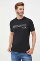 czarny Armani Exchange t-shirt bawełniany 6LZTCE.ZJ6NZ