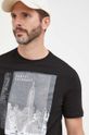 czarny Armani Exchange t-shirt bawełniany 6LZTHH.ZJH4Z