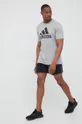 Βαμβακερό μπλουζάκι adidas γκρί