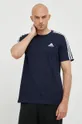 mornarsko modra Bombažen t-shirt adidas