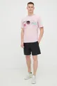 BOSS t-shirt bawełniany BOSS GREEN 50472738 różowy