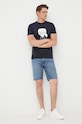 Karl Lagerfeld t-shirt bawełniany 500251.755071 500251.755071 granatowy AA00