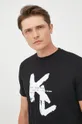 czarny Karl Lagerfeld t-shirt bawełniany 523224.755400
