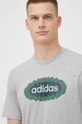 szary adidas t-shirt bawełniany