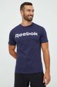 granatowy Reebok t-shirt bawełniany