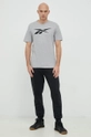 Reebok t-shirt bawełniany szary