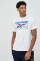 λευκό Βαμβακερό μπλουζάκι Reebok Classic Ανδρικά
