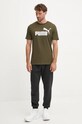 Бавовняна футболка Puma 586667 зелений AW24