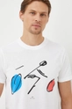 biały PS Paul Smith t-shirt bawełniany