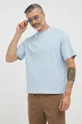 modrá Bavlnené tričko Michael Kors