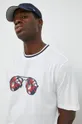 biela Bavlnené tričko Michael Kors Pánsky