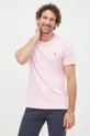 różowy Polo Ralph Lauren t-shirt bawełniany 710740727010