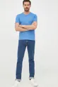Βαμβακερό μπλουζάκι Polo Ralph Lauren μπλε