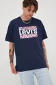 mornarsko modra Bombažen t-shirt Levi's Moški