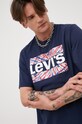 Levi's t-shirt bawełniany granatowy 16143.0611