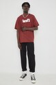 Pamučna majica Levi's 16143.0143 bordo AW22