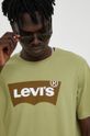 brązowa zieleń Levi's t-shirt bawełniany