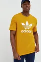żółty adidas Originals t-shirt bawełniany