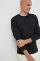 μαύρο Βαμβακερή μπλούζα με μακριά μανίκια Liu Jo Ανδρικά