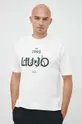 λευκό Βαμβακερό μπλουζάκι Liu Jo
