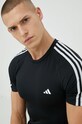 adidas Performance t-shirt treningowy Techfit 3-Stripes czarny HD3525