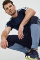 Тениска за трениране adidas Performance Techfit 3-stripes HJ9911 тъмносин AW22
