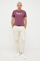 Pepe Jeans t-shirt bawełniany fioletowy