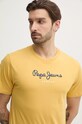 Pepe Jeans t-shirt bawełniany żółty PM508208.097