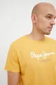 žltá Bavlnené tričko Pepe Jeans