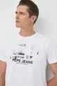 λευκό Βαμβακερό μπλουζάκι Pepe Jeans Seraph
