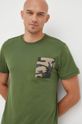 zielony Pepe Jeans t-shirt bawełniany Męski