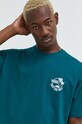 Vans t-shirt bawełniany turkusowy VN0A7SMYY8M1