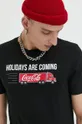 μαύρο Βαμβακερό μπλουζάκι Produkt by Jack & Jones x Coca-Cola