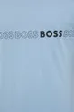 niebieski BOSS t-shirt bawełniany