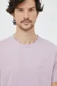 różowy BOSS t-shirt bawełniany BOSS ORANGE