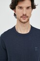 BOSS t-shirt bawełniany BOSS ORANGE granatowy 50478771