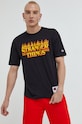 Champion t-shirt bawełniany xStranger Things czarny 217791