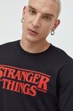 Champion t-shirt bawełniany xStranger Things czarny 217791