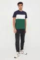 Βαμβακερό μπλουζάκι Lacoste πολύχρωμο