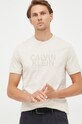 Bavlněné tričko Calvin Klein béžová K10K110113.9BYY