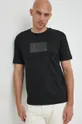 czarny Calvin Klein t-shirt bawełniany