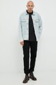Sisley t-shirt bawełniany 3NUSS101E.902 czarny AW22