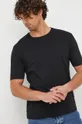μαύρο Μπλουζάκι Sisley Ανδρικά