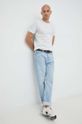 Calvin Klein Jeans t-shirt bawełniany jasny szary