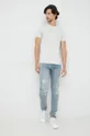 Bavlnené tričko Calvin Klein Jeans sivá