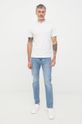 Calvin Klein Jeans t-shirt bawełniany jasny szary